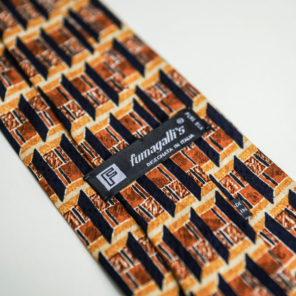 Fumagalli's Made in Italy 100% Silk Necktie Tie - Picture 3 of 3